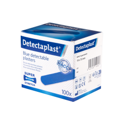 Pansement textile élastique Detectaplast bleu 19x72mm 100 pièces