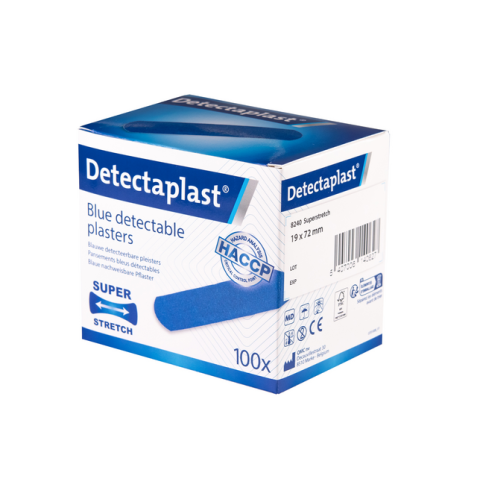 Pansement textile élastique Detectaplast bleu 19x72mm 100 pièces