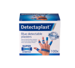 Elastische blauwe textielpleister Detectaplast assorti 100 stuks