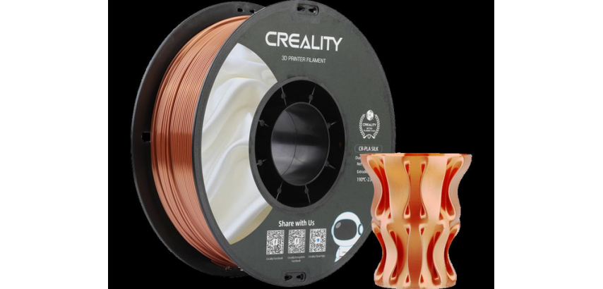 3D Filament Creality PLA 1.75mm Silk rood koper 1kg