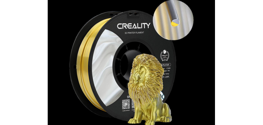 Creality 3D Filament PLA 1.75mm Silk Gold or Silver 1kg