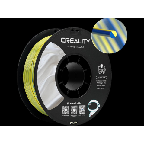 Filament 3D Creality PLA 1.75mm Silk jaune bleu 1kg