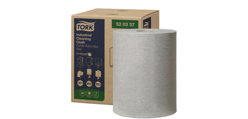 Reinigingsdoek Tork W1-W2-W3 Premium Industrial 1-laags 390 vel grijs 520337