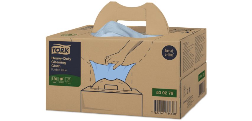 Tork Premium Reinigungstuch Heavy-Duty W7 530276 Handy Box 1-lagig 120 Tücher blau