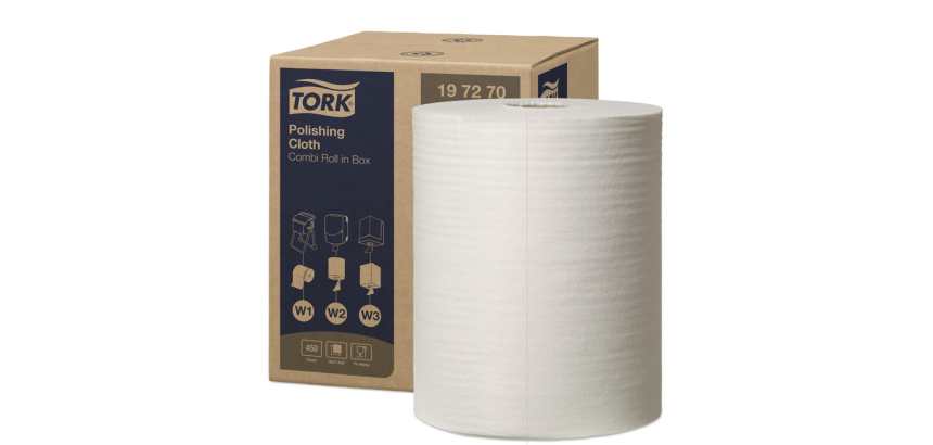 Chiffon de polissage Tork W1-W2-W3 Premium 197270 1 épaisseur blanc 450 feuilles