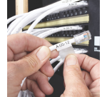 Dymo XTL cable label tape 21mm black on white