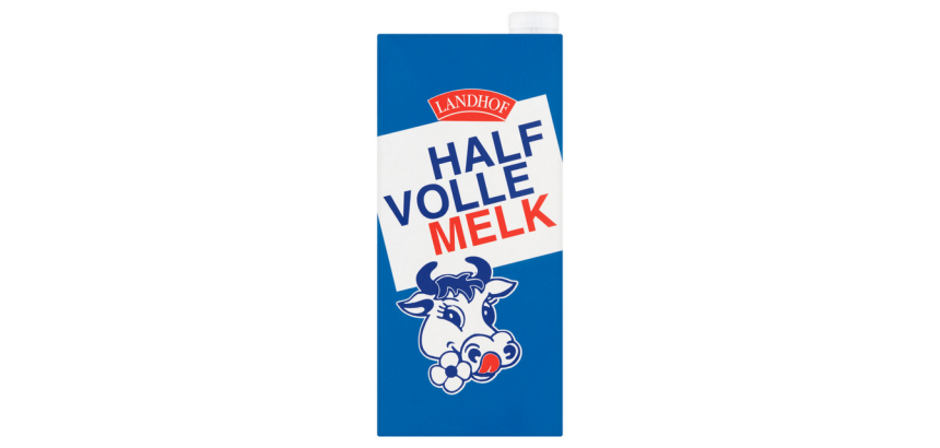 Melk Landhof halfvol houdbaar pak 1 liter
