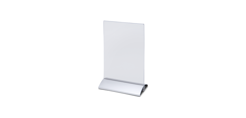 Porte-carte menu IEZZY A5 portrait socle alu