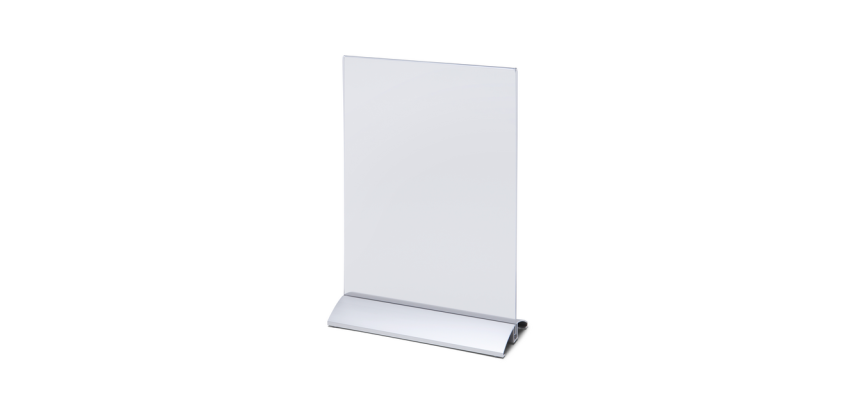 Porte-carte menu IEZZY A4 portrait socle alu
