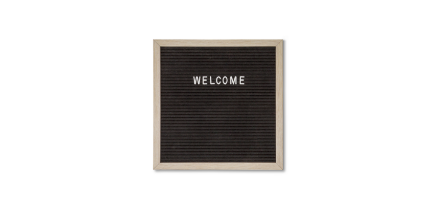 Tableau à lettres IEZZY 30x30cm bois naturel