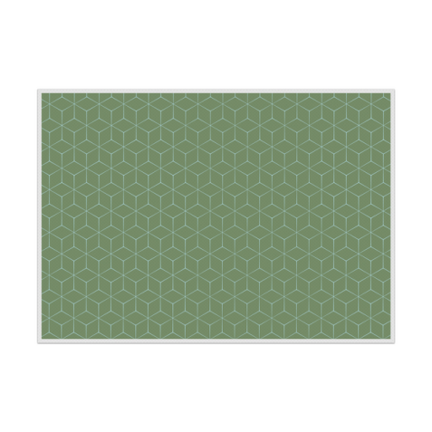 Placemat IEZZY hexagon groen 6 stuks