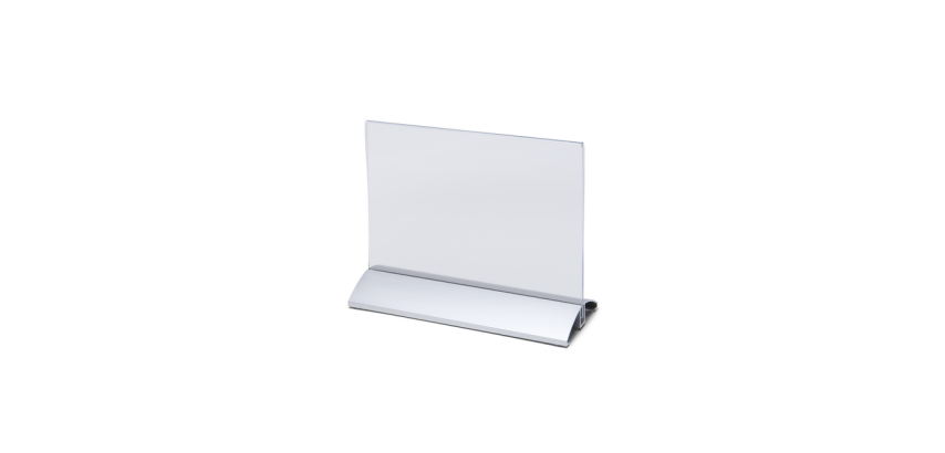 IEZZY A5 Speisekartenhalter im Querformat mit Aluminiumsockel