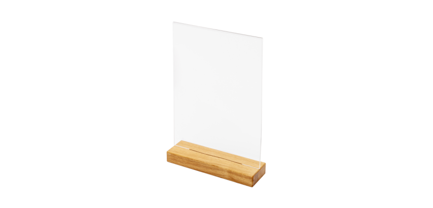 IEZZY A4 Table Menu Holder with Wooden Base
