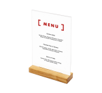 Porte-menu de table IEZZY A4 socle bois