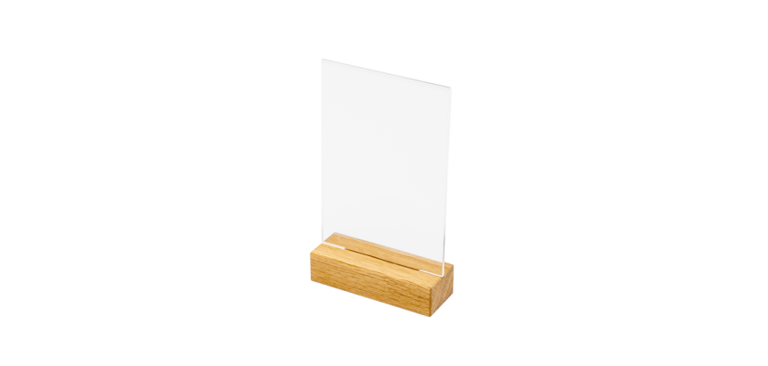 Porte-menu de table IEZZY A6 socle bois
