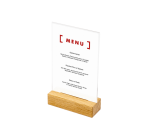 Porte-menu de table IEZZY A6 socle bois
