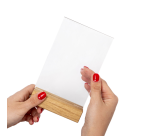 Porte-menu de table IEZZY A6 socle bois