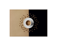 Placemat IEZZY koffiekop bruin 6 stuks