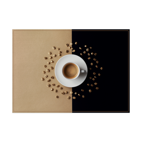 Placemat IEZZY koffiekop bruin 6 stuks