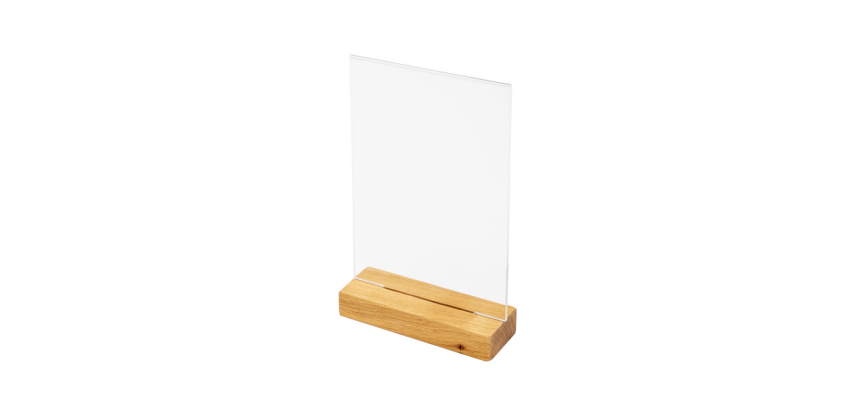 Porte-menu de table IEZZY A5 socle bois