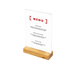 Menukaarthouder IEZZY T tafeldisplay A5 hout