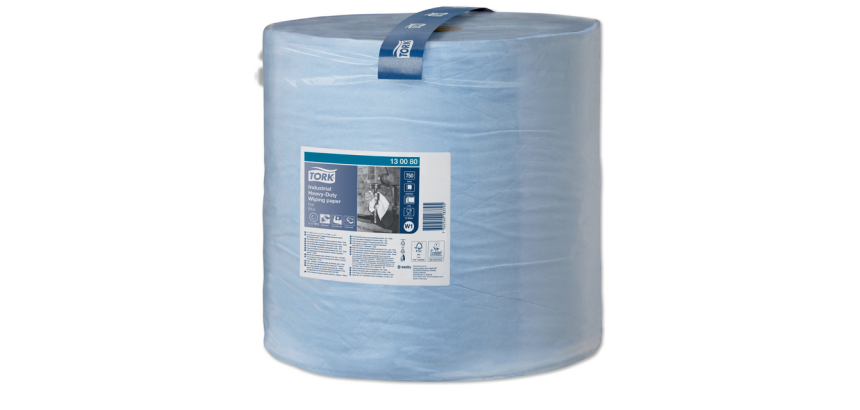 Papier d'essuyage Tork W1 Industrial Heavy-Duty Premium 130080 3 épaisseurs 750 feuilles bleu