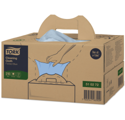 Reinigingsdoek Tork W7 Premium dispenserdoos 1-laags 210 vel blauw 510272