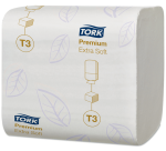 Toiletpapier Tork T3 Premium gevouwen 2-laags 110x190mm wit 114276