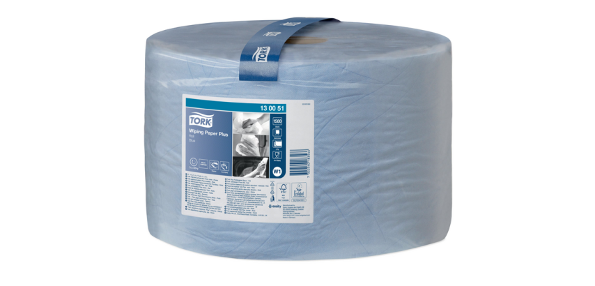 Tork W1 Plus Premium Wiping Paper 130051 2-ply 1500 sheets blue