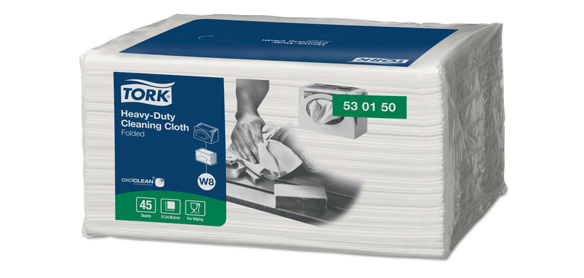 Tork Premium Reinigungstuch Heavy-Duty W8 530150 1-lagig 45 Blätter weiß
