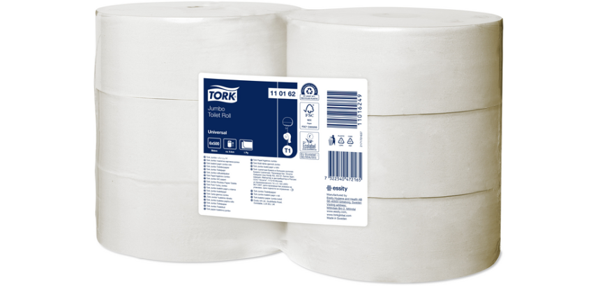 Toilettenpapier Tork T1 Universal Jumbo 110162 1-lagig 500m weiß