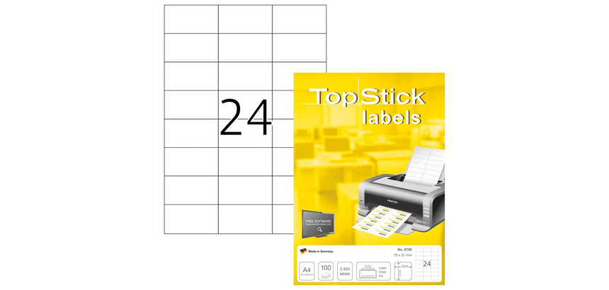 Etiquette TopStick 70x37mm 2400 pièces