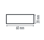 Beschermingsprofiel Durable S20 recht 1m geel zwart