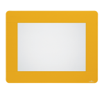 Yellow removable floor marking frame for A4 document, set of 10 pieces