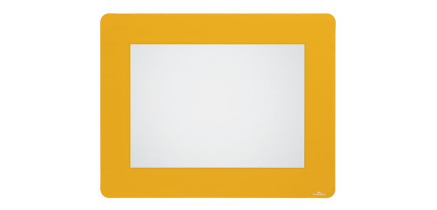 Yellow removable floor marking frame for A4 document, set of 10 pieces