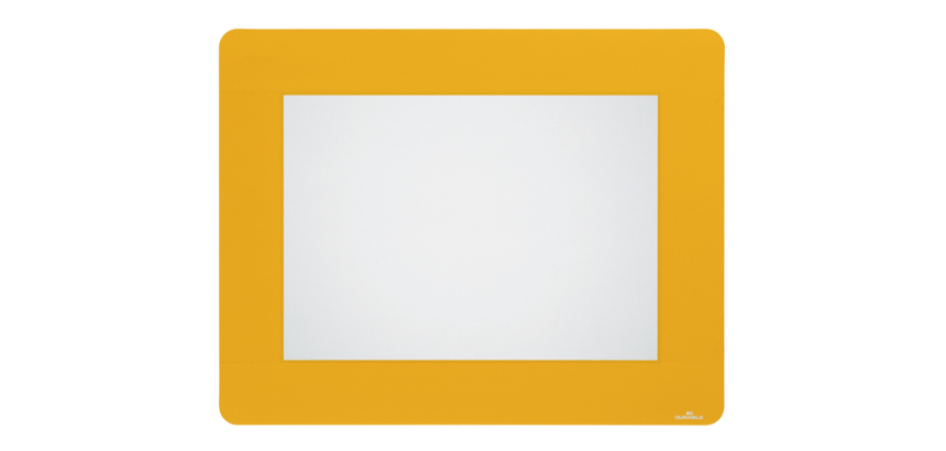 Yellow removable floor marking frame for A4 document, set of 10 pieces