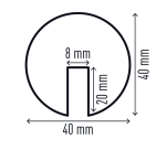 Beschermingsprofiel Durable E8R hoek 1m geel zwart