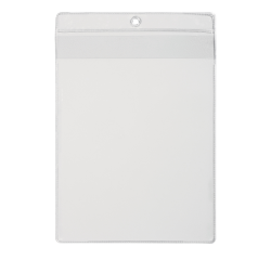 Durable A4 Signage Pocket Transparent Hanging Hole 10 Pieces