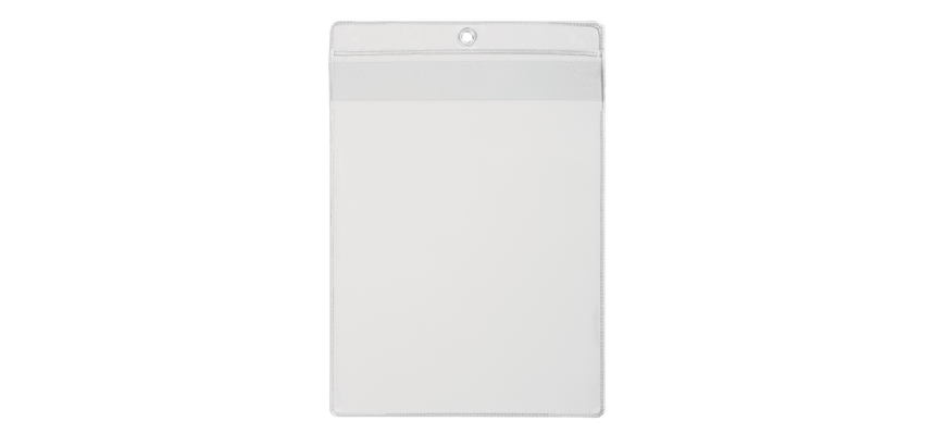 Durable A4 Signage Pocket Transparent Hanging Hole 10 Pieces