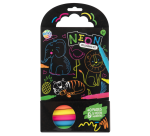 Album de coloriage 15x15cm 40 feuilles 5 marqueurs néon