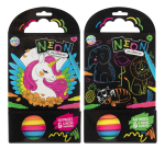 Album de coloriage 15x15cm 40 feuilles 5 marqueurs néon