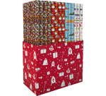 Papier cadeau Sint 250x46,5cm assorti