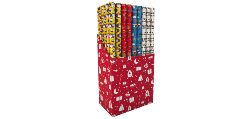 Sint gift wrap 200x70cm assorted
