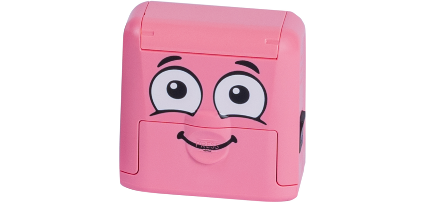 Pink customizable Colop Marky textile stamp
