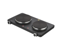 Kookplaat Inventum elektrisch 2 zones zwart