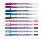 Stylo gel Sakura Gelly Roll Gold & Silver Shadow set 10 couleurs
