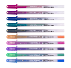 Sakura Gelly Roll Gold & Silver Shadow Gel Pen Set 10 Colors