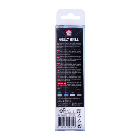 Stylo gel Sakura Gelly Roll Moonlight 10 Aurora set 4 couleurs