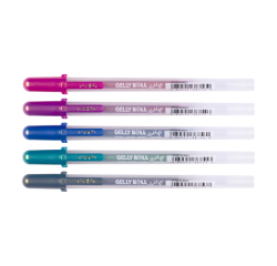 Stylo gel Sakura Gelly Roll Gold Shadow set 5 couleurs