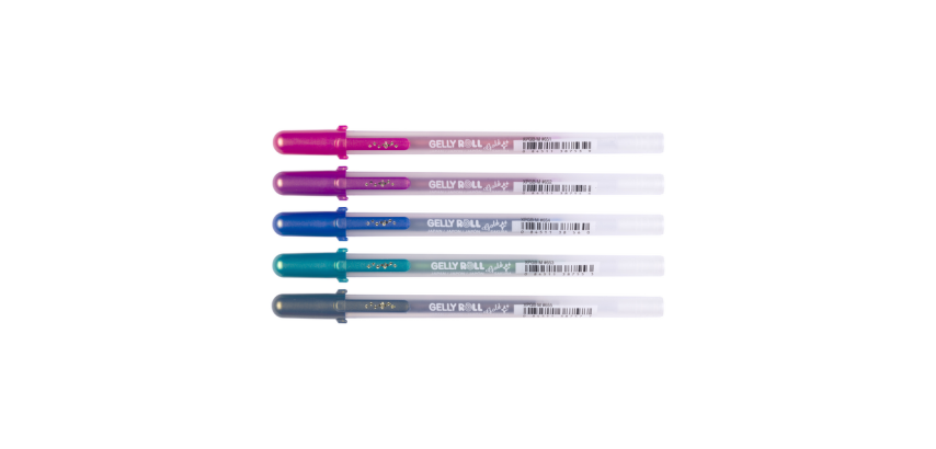 Sakura Gelly Roll Gel Pen Gold Shadow Set of 5 Colors